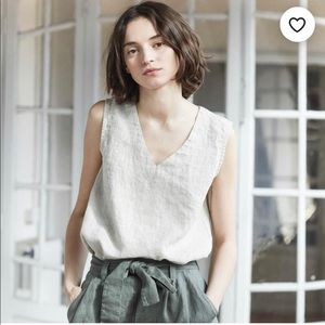 Not Perfect Linen Tank, Beige, S/M